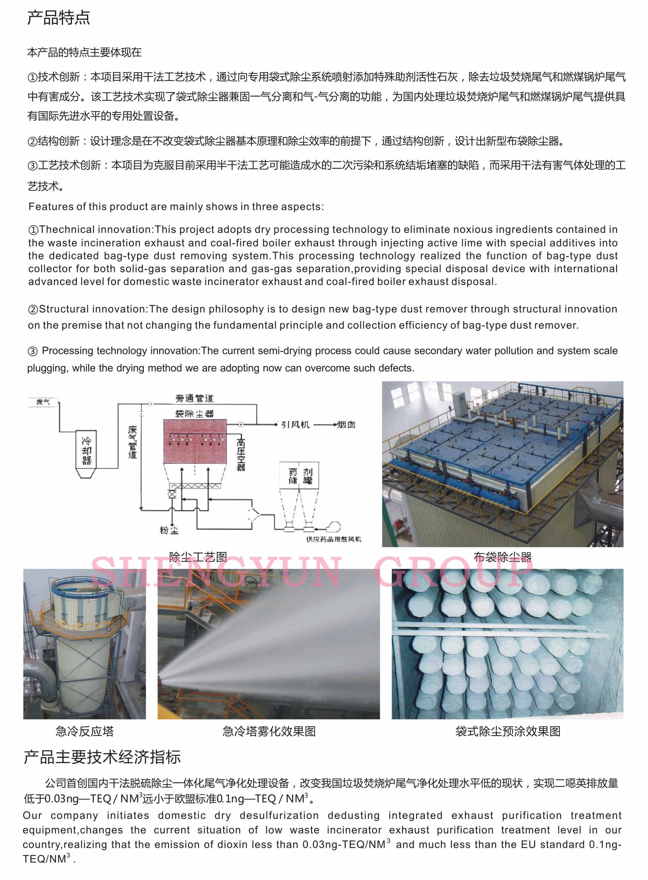 干法脫硫脫有害氣體處理系統(tǒng)